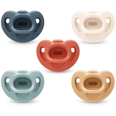 NUK Comfy Orthodontic Pacifiers, 0-6 & 6-18 Months, Timeless Collection, Pack of 5
